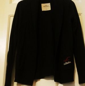 Hollister Ladies Cardigan Sweater Signature Navy Blue Sz Med